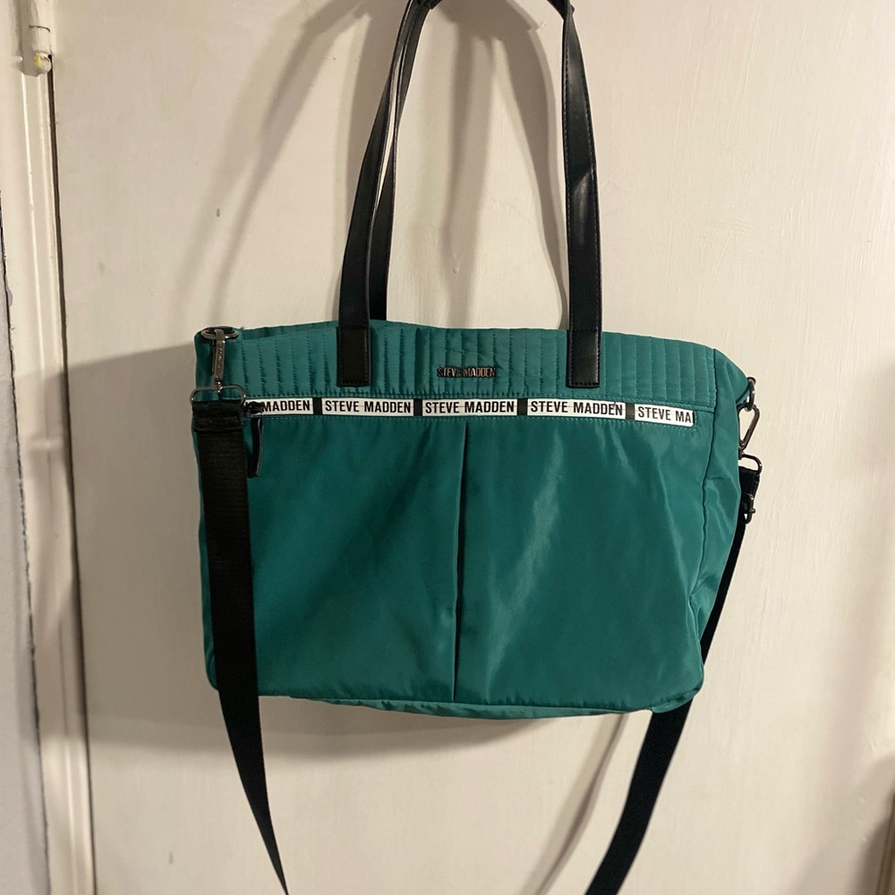 Teal seafosm greenish Steve Madden bag